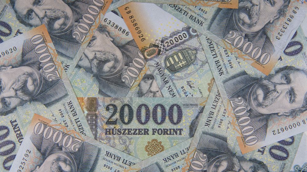 bankjegyek, húszezer, húszezres, köteg, Stack, Banknotes,  Background,(hungarian, Forint), 20000, Forint, Banknotes