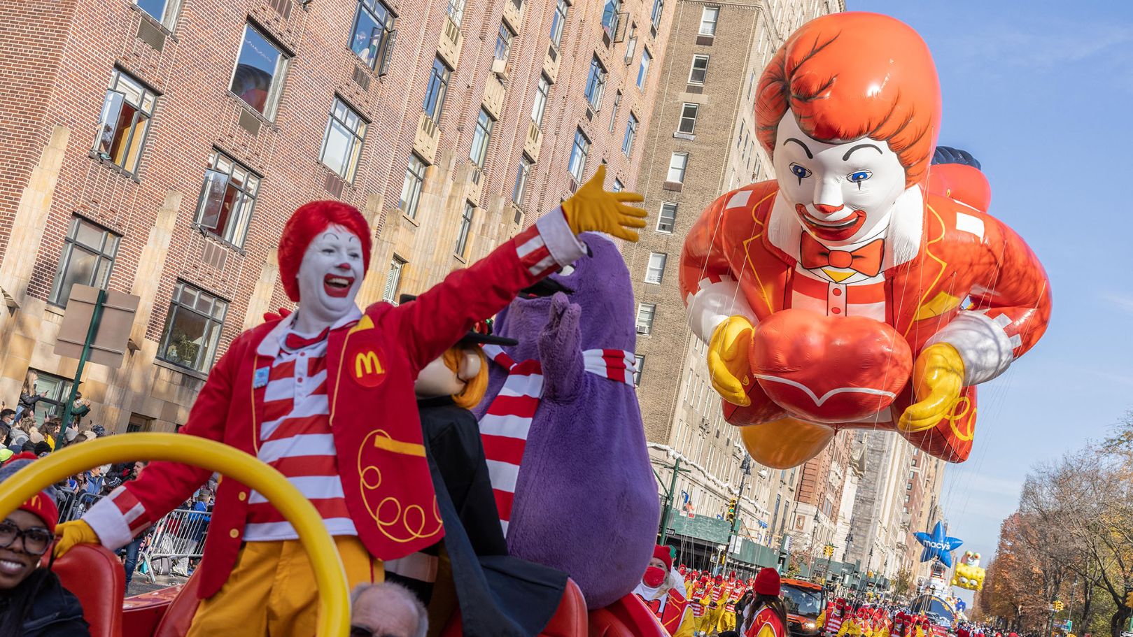 The Ronald McDonald balloon is seen during the Macy's Thanksgiving Day Parade in New York City, New York on November 25, 2021. This year marks the 95th annual parade.
Yuki IWAMURA / AFP