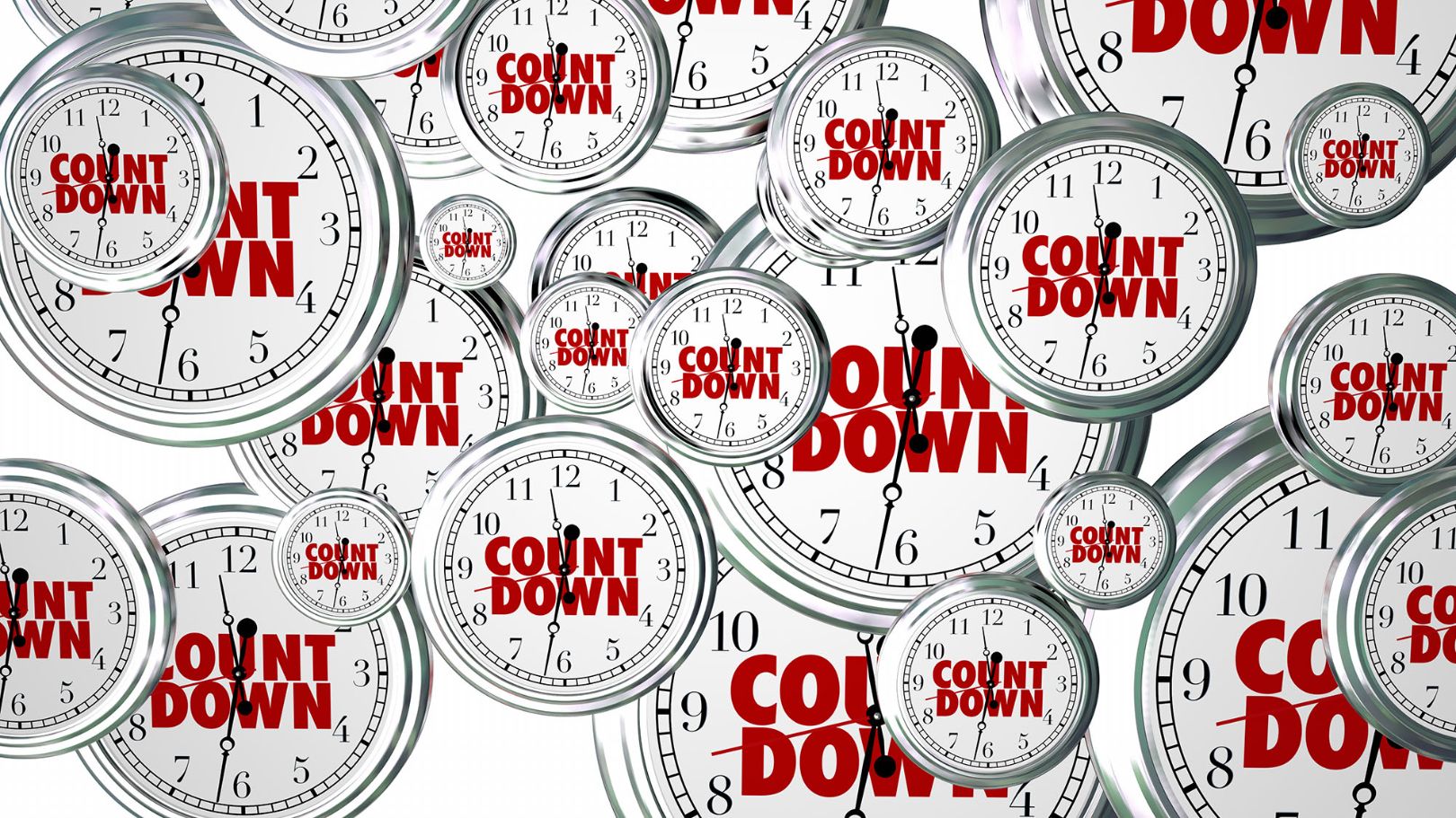 visszaszámlálás Countdown órák Clocks Flying Deadline határidő Time Passing Due Date Moment 3d Illustration