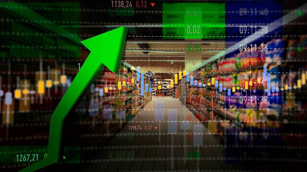 élelmiszer infláció magas bolt Supermarket Shopping Rise
