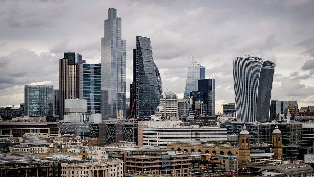 General view of the financial district of London, UK, on February 25, 2020. Due to the combined effect of the coronavirus outbreak in Europe and the collapse of oil prices, the European stock market has suffered heavy losses. (Photo by Jacopo Landi/NurPhoto) (Photo by Jacopo Landi / NurPhoto / NurPhoto via AFP)