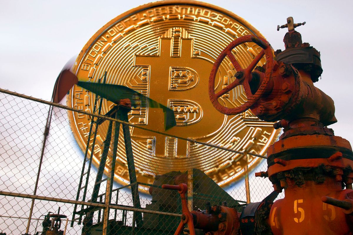 Bitcoin kriptovaluta olaj gáz energia Mining Cryptocurrency