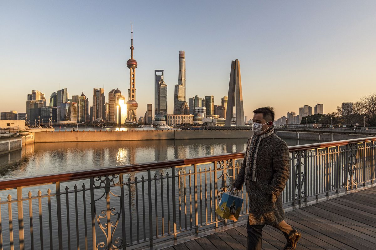 General Views of Shanghai As China's Stable Economy Clouded by Property and Export Outlook