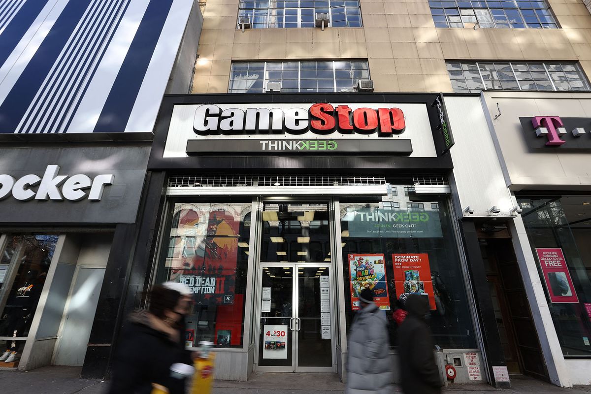 NEW YORK, USA - JANUARY 30: A GameStop store is seen in Manhattan of New York City, United States on January 30, 2021. Tayfun Coskun / Anadolu Agency (Photo by Tayfun Coskun / ANADOLU AGENCY / Anadolu Agency via AFP)