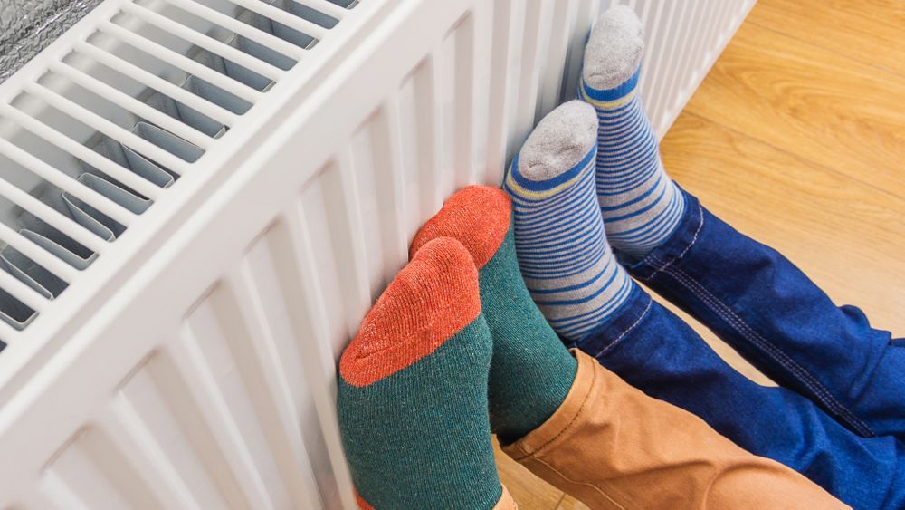 Woman,And,Child,Wearing,Colorful,Pair,Of,Woolly,Socks,Warming