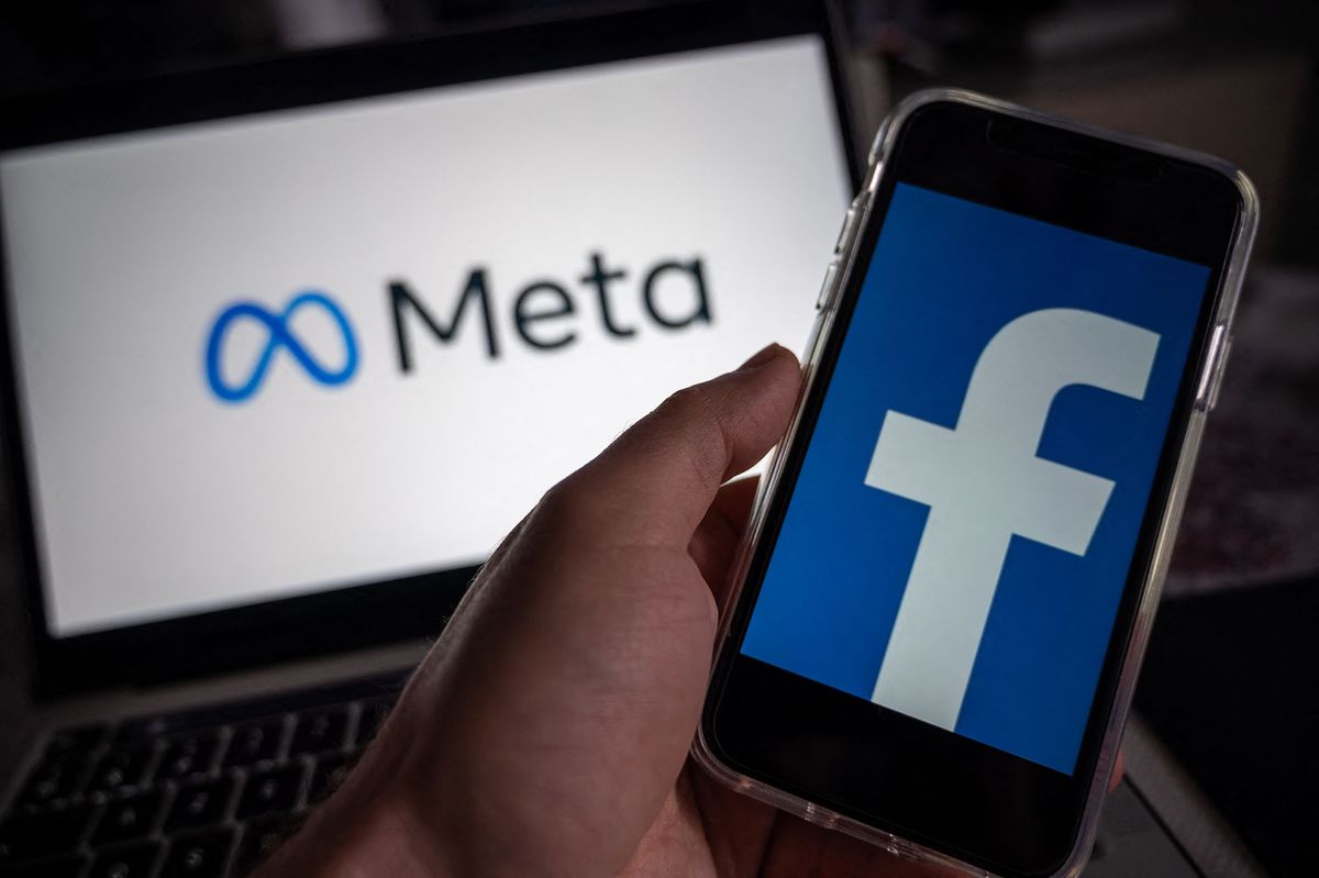 FRANCE, PARIS, 2022-02-16. Illustration from Meta Platforms. Meta, formerly Facebook, is an American company created in 2004 by Mark Zuckerberg. It is one of the giants of the Web, grouped under the acronym GAFAM.FRANCE, PARIS, 2022-02-16. Illustration de Meta Platforms. Meta, anciennement Facebook est une societe americaine creee en 2004 par Mark Zuckerberg. Elle est un des geants du Web, regroupes sous l acronyme GAFAM. Passage de Facebook a Meta.Photography by Riccardo Milani / Hans Lucas (Photo by Riccardo Milani / Hans Lucas / Hans Lucas via AFP)