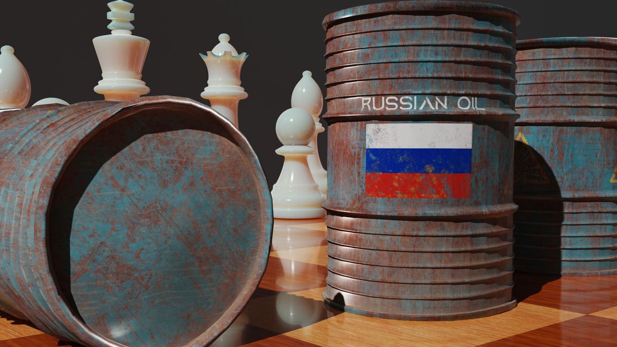 Russian,Oil,,Oil,Barrel,Background,,Russia,Flag,On,Barrel,,Sanctions