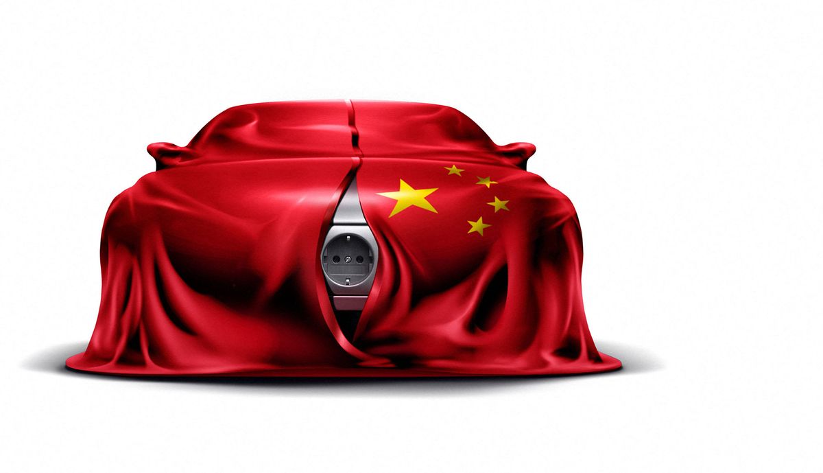 Illustration, e-car from China (Photo by Wieslaw Smetek / Smetek / Photononstop via AFP)
