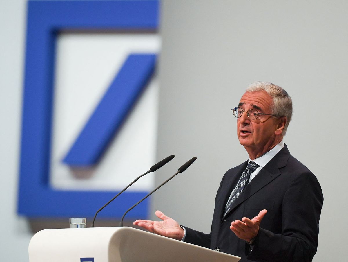 23 May 2019, Hessen, Frankfurt/Main: Paul Achleitner, Chairman of the Supervisory Board of Deutsche Bank, speaks at the Annual General Meeting of Deutsche Bank in the Frankfurt Festhalle. Photo: Arne Dedert/dpa (Photo by ARNE DEDERT / DPA / dpa Picture-Alliance via AFP)