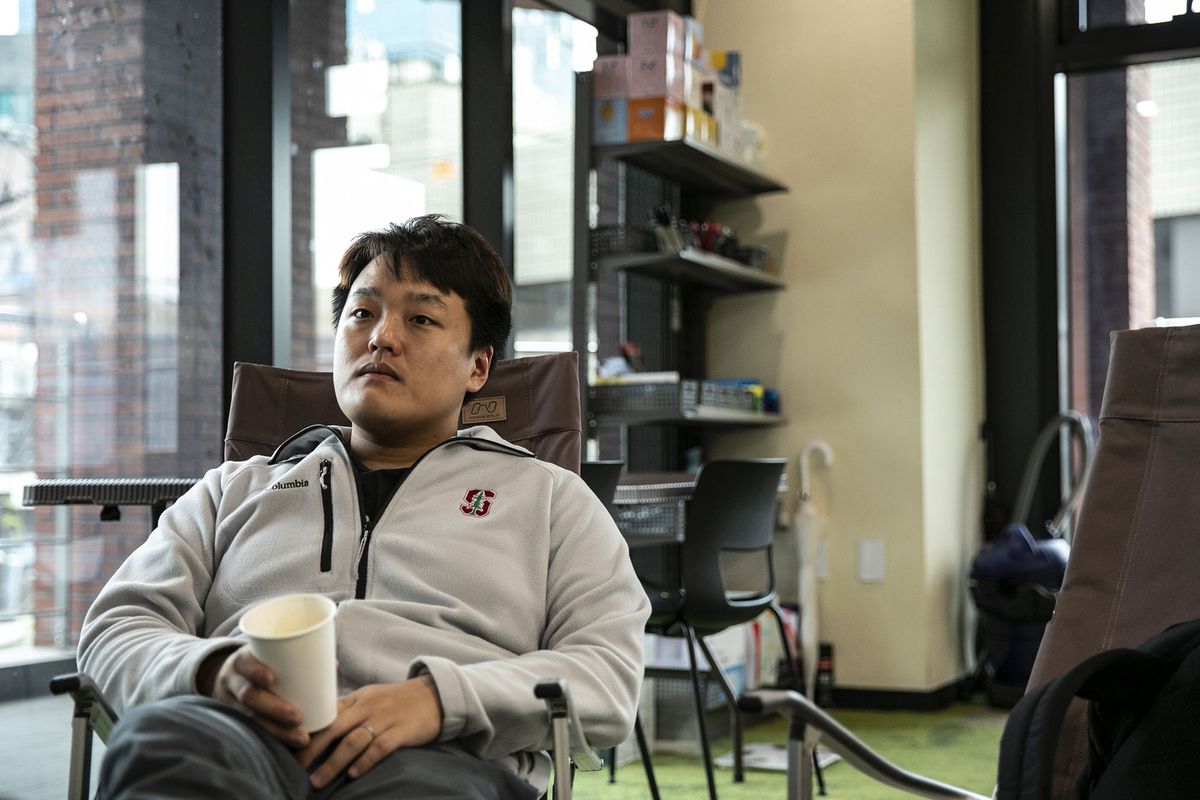 Do Kwon, co-founder and chief executive officer of Terraform Labs, in the company's office in Seoul, South Korea, on Thursday, April 14, 2022. Kwon is counting on the oldest cryptocurrency as a backstop for his stablecoin, which some critics liken to a ginormous Ponzi scheme. Photographer: Woohae Cho/Bloomberg via Getty Images 1240079620