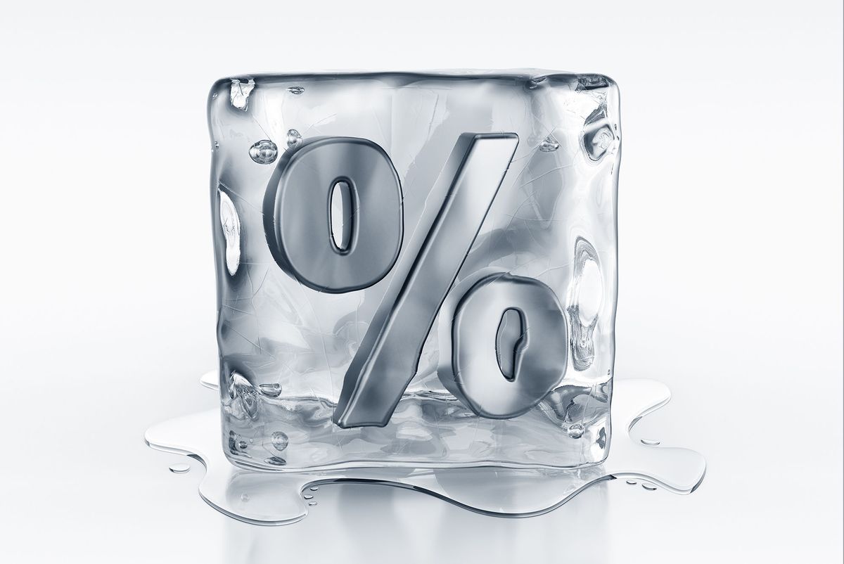 icecube with percentage symbol inside
