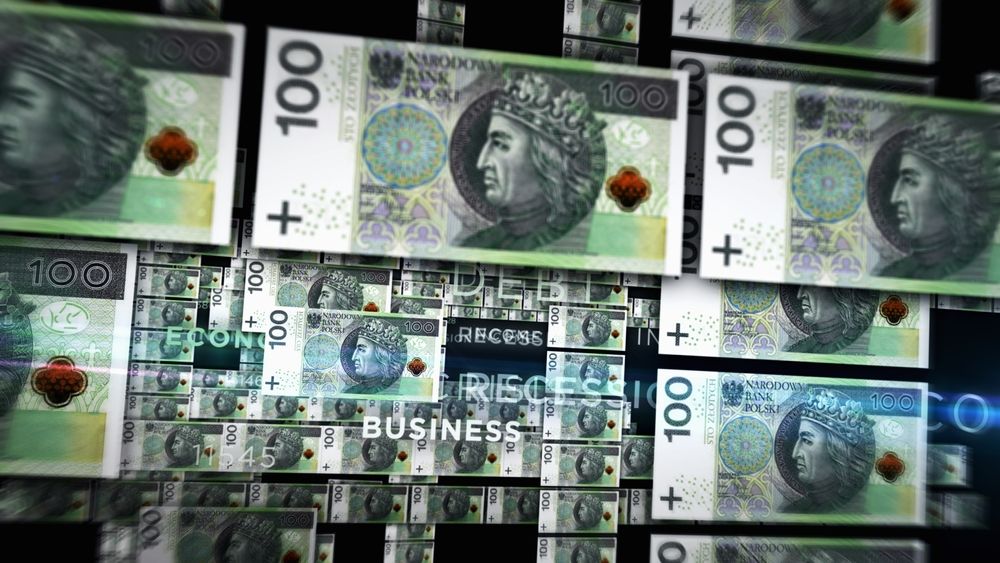 Polish Zloty Pile Money 3d Illustration Pln Banknotes Background zlotyi lengyel infláció
