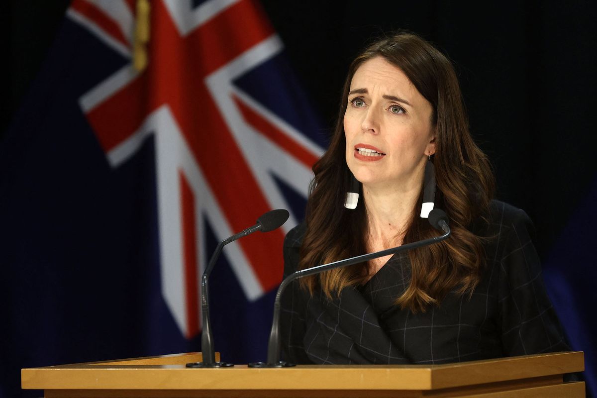 New Zealand's Prime Minister Jacinda Ardern speak during a press conference about the charges laid over the 2019 White Island volcanic eruption, in Wellington on November 30, 2020. (Photo by Marty MELVILLE / AFP)
