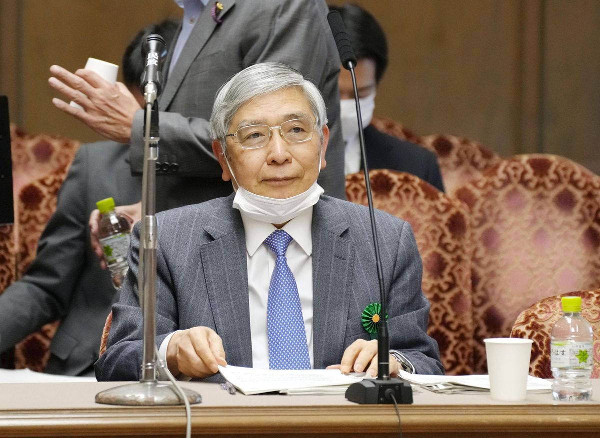 1241154539 Bank of Japan Governor Haruhiko Kuroda attends a House of Councillors financial affairs committee session in Tokyo on June 7, 2022. (Photo by Kyodo News via Getty Images)