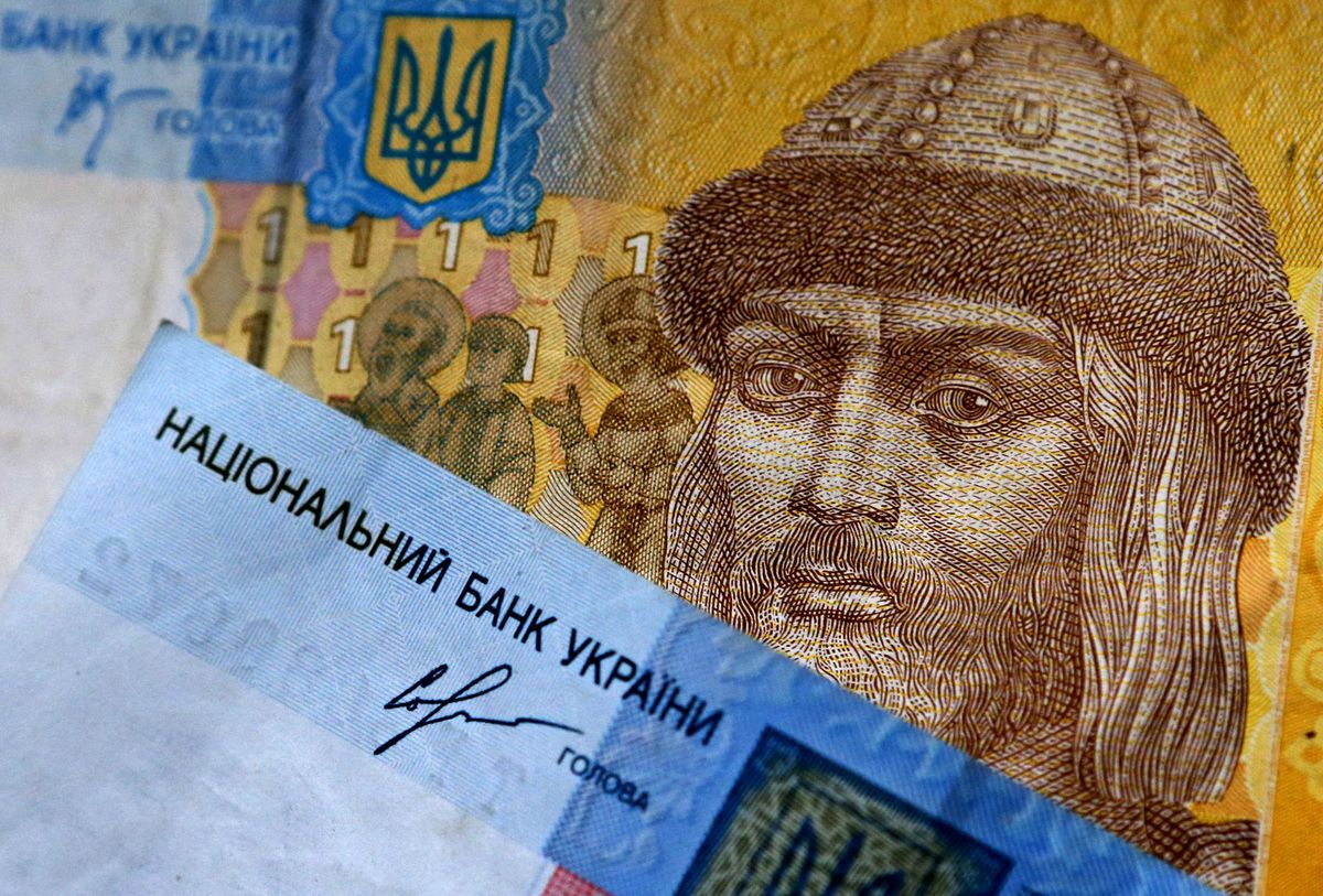 2582892 Russia, St. Petersburg. 03/03/2015 Ukrainian hryvnia notes. Alexandr Demyanchuk/Sputnik (Photo by Alexandr Demyanchuk / Sputnik / Sputnik via AFP)