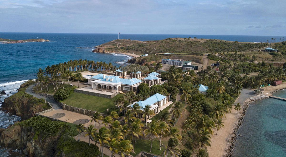 1239442883 Jeffrey Epstein&apos;s former home on the island of Little St. James in the U.S. Virgin Islands. (Emily Michot/Miami Herald/Tribune News Service via Getty Images)