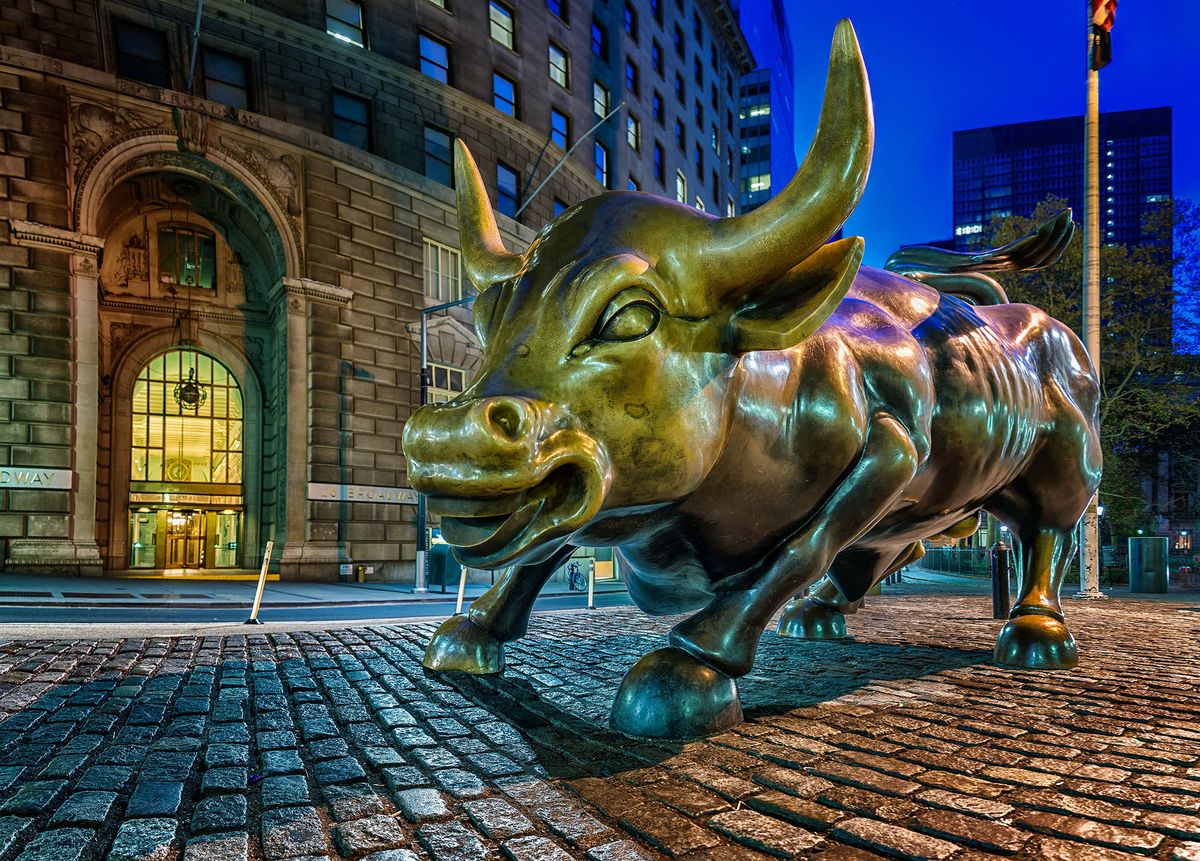 UNITED STATES, NEW YORK, MANHATTAN, WALL STREET BULL (Photo by DOMINGO LEIVA / ONLY WORLD / Only France via AFP)