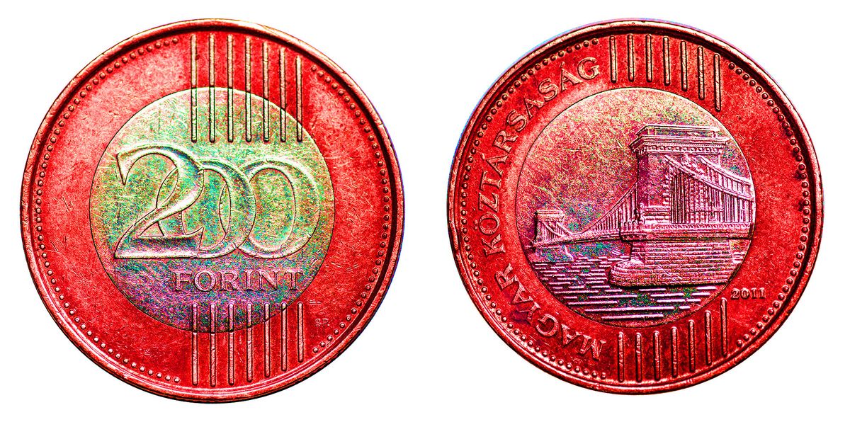 érem érme aprópénz gyenge forint kétszázas Coin 200 Hungarian Forints. 2011