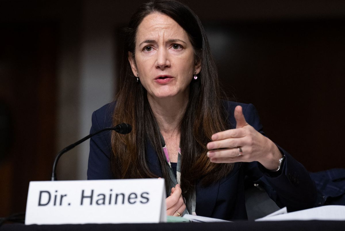Director of National Intelligence Avril Haines testifies about worldwide threats during a Senate Armed Services Committee hearing on Capitol Hill in Washington, DC, May 10, 2022. (Photo by SAUL LOEB / AFP)