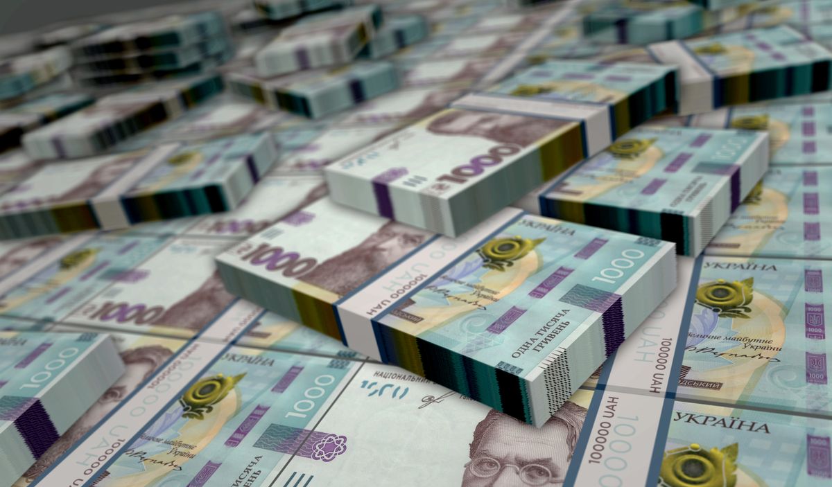 Ukrainian,Hryvnia,Money,Pack,3d,Illustration.,1000,Uah,Hryvna,Banknote