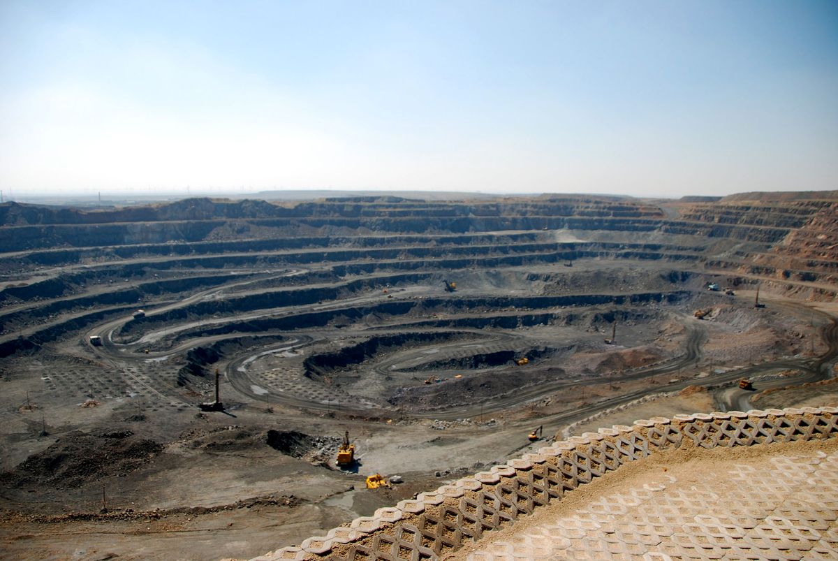 160738180 [UNVERIFIED CONTENT] Rare-earth mine in Baiyun'ebo or Bayan Obo.Baiyun'ebo or Bayan Obo is a mining town in Inner Mongolia in China. The mines north of town are one the largest deposits of rare earth metals found in the world.
