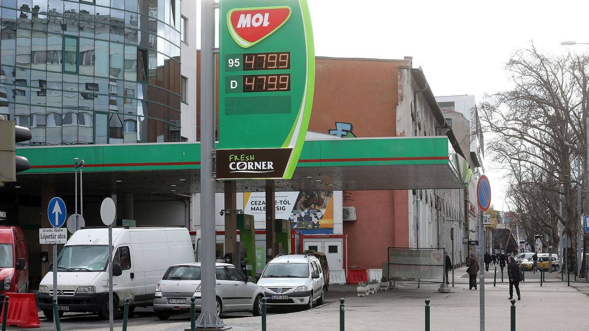 Budapest 2022.02.22.MOL benzinkútfoto:Kallus György/VG