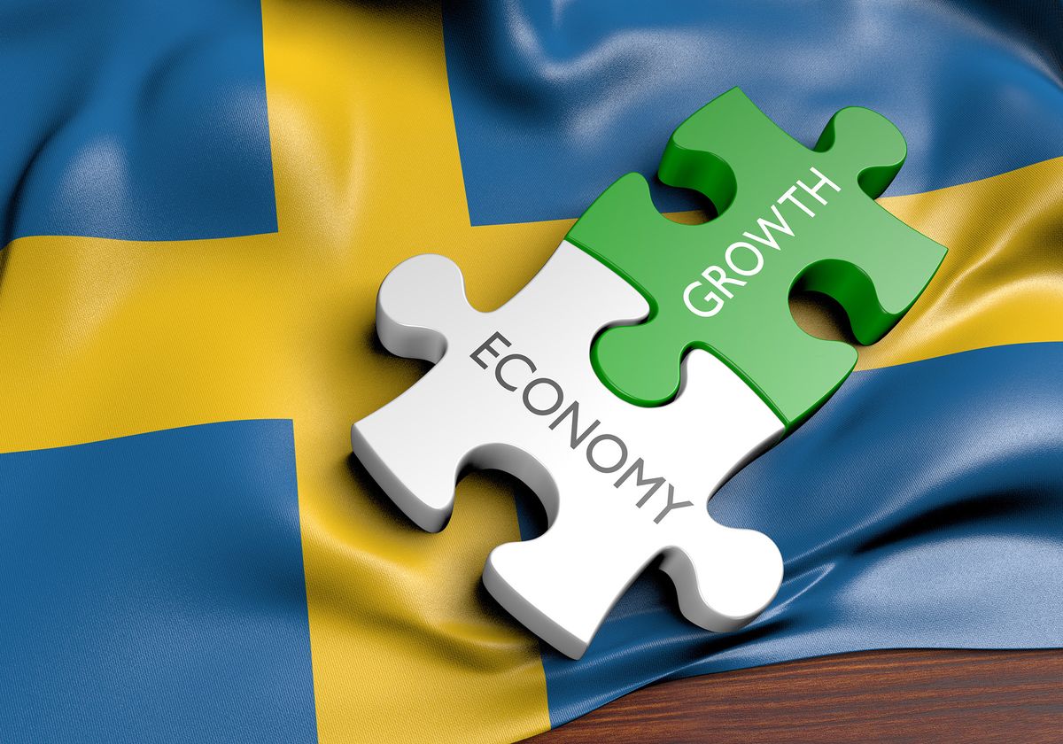 Sweden,Economy,And,Financial,Market,Growth,Concept,,3d,Rendering