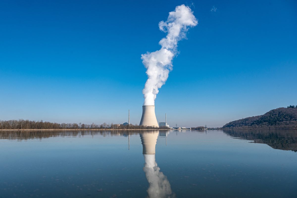 Isar 2 nuclear power plant in Bavaria, 03 March 2022, Bavaria, Essenbach: Isar 2 nuclear power plant in Bavaria. Photo: Armin Weigel/dpa (Photo by ARMIN WEIGEL / DPA / dpa Picture-Alliance via AFP)