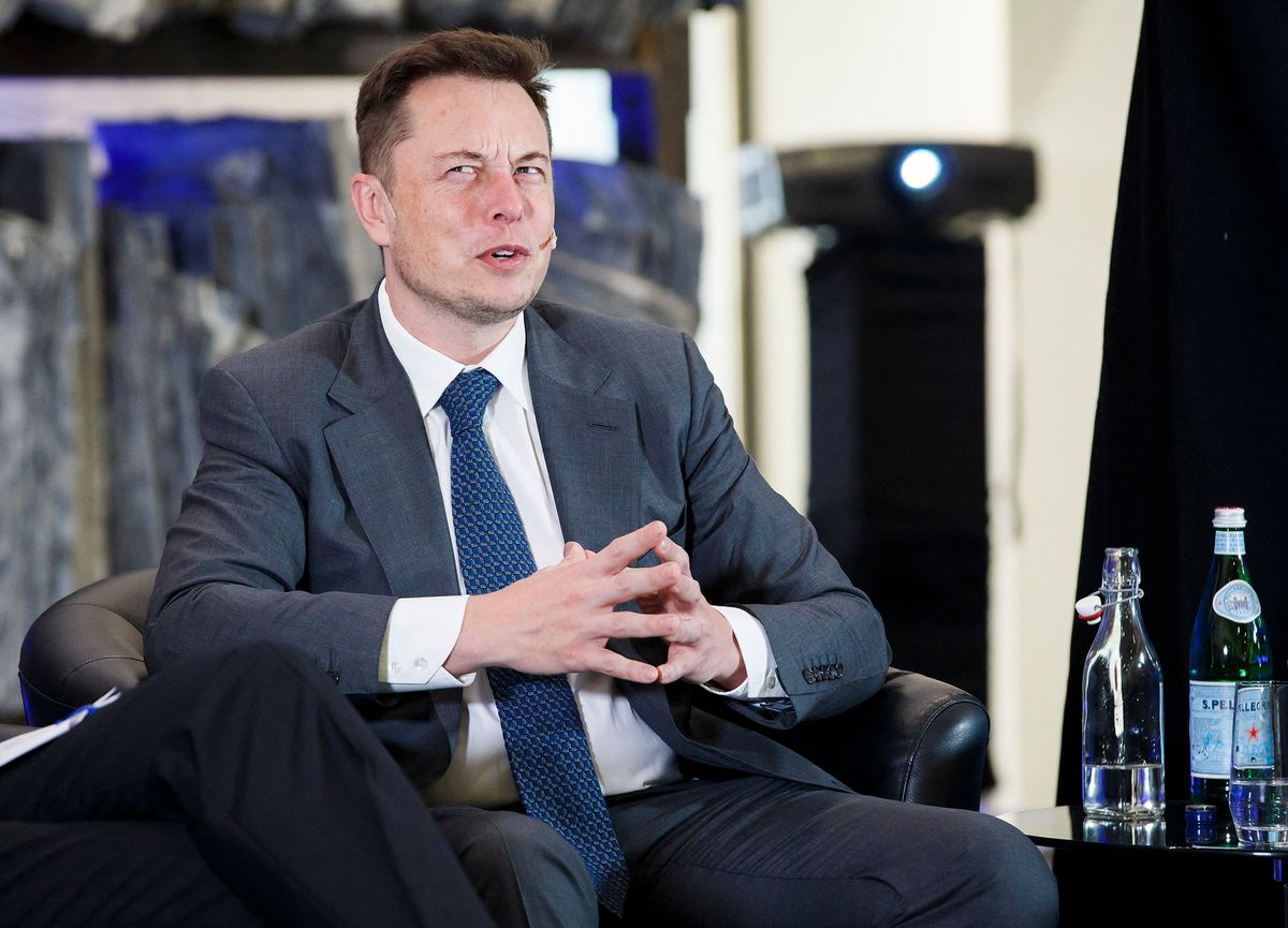 Elon Musk, CEO of Tesla Motors attends an environmental conference at Astrup Fearnley Museum in Oslo, Norway on April 21, 2016. (Photo by Heiko JUNGE / NTB Scanpix / AFP) / Norway OUT