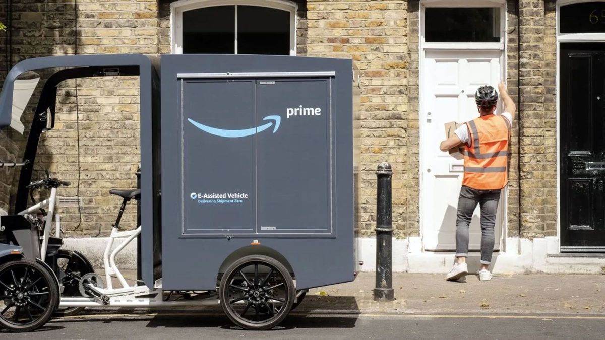 Amazon is using electric cargo bikes that look like mini-trucks to make deliveries in the UK