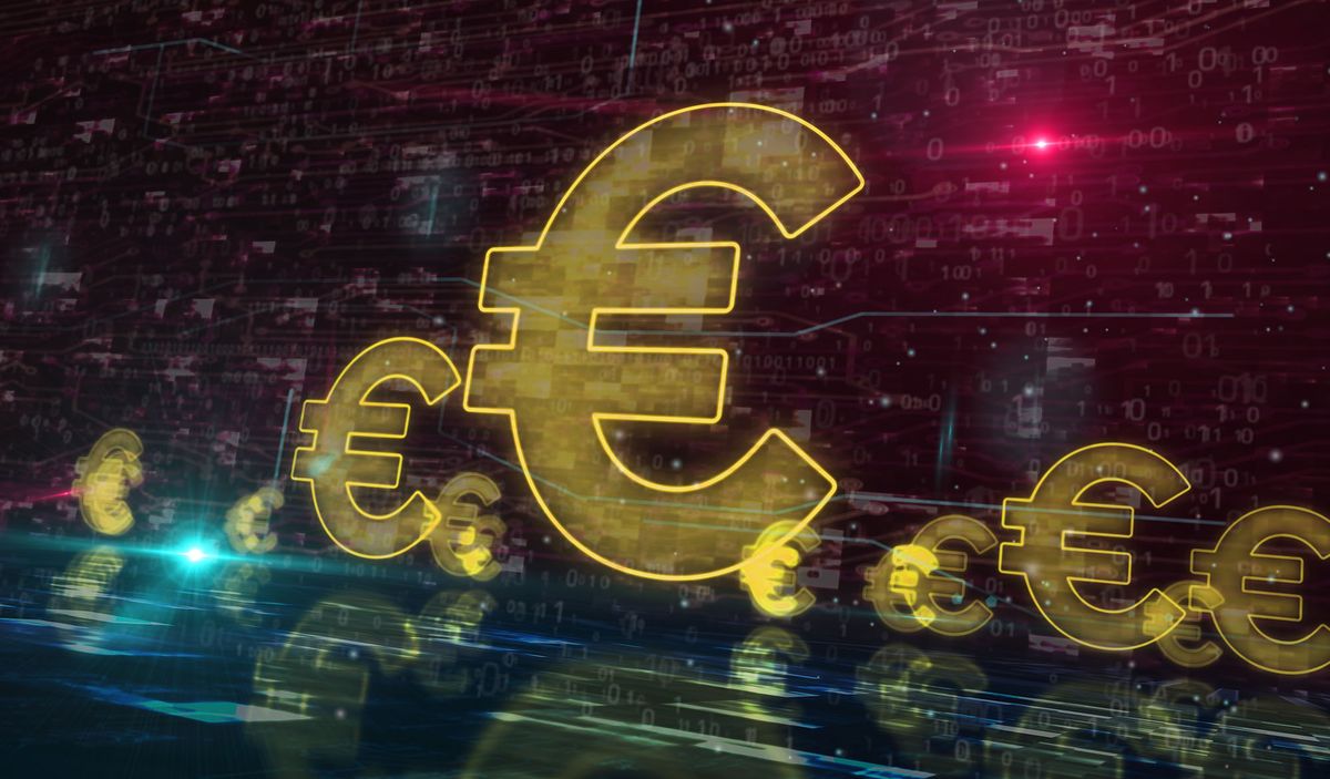 30 milliárd eurós alap Startupoknak Euro stablecoin currency business and digital money symbol digital concept. Network, cyber technology and computer background abstract 3d illustration.