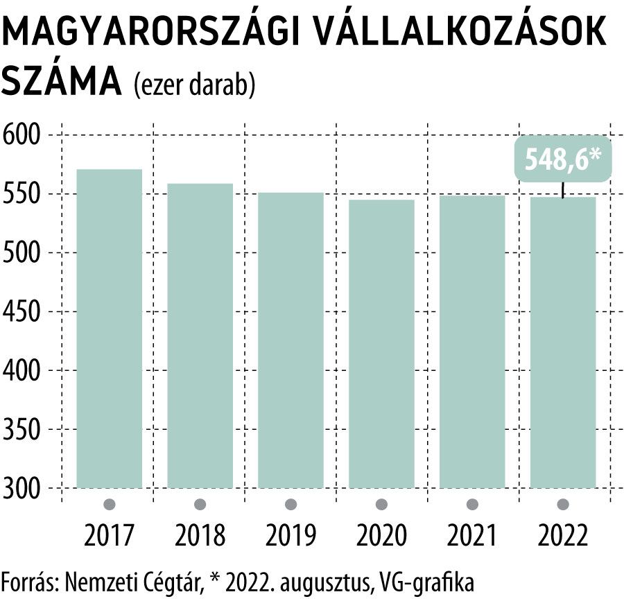 Magyarországi vállalkozások száma
