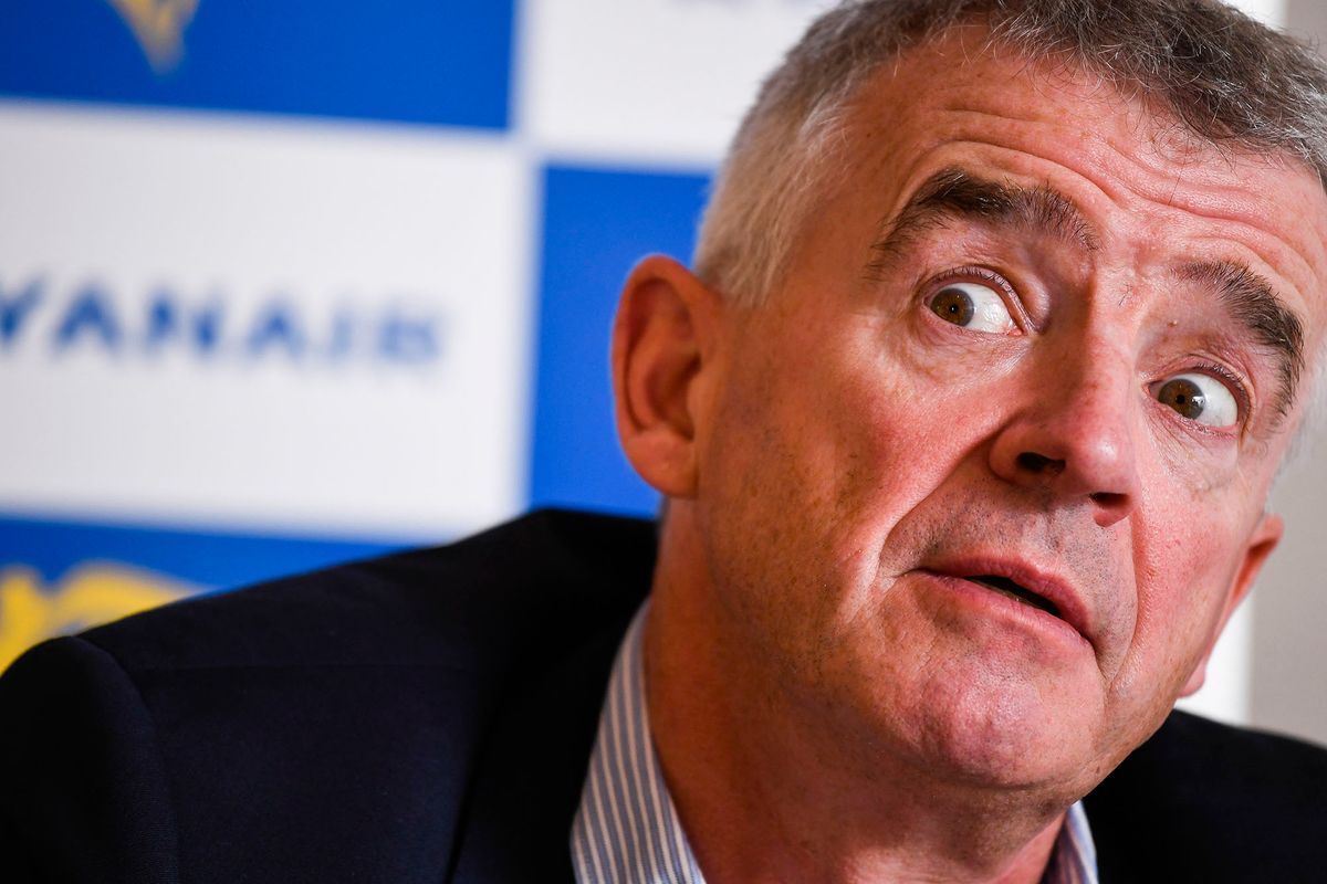 Ryanair CEO Michael O'Leary pictured during a press conference of Irish low-cost airline Ryanair, Tuesday 09 October 2018 in Machelen. BELGA PHOTO LAURIE DIEFFEMBACQ (Photo by LAURIE DIEFFEMBACQ / BELGA MAG / Belga via AFP)