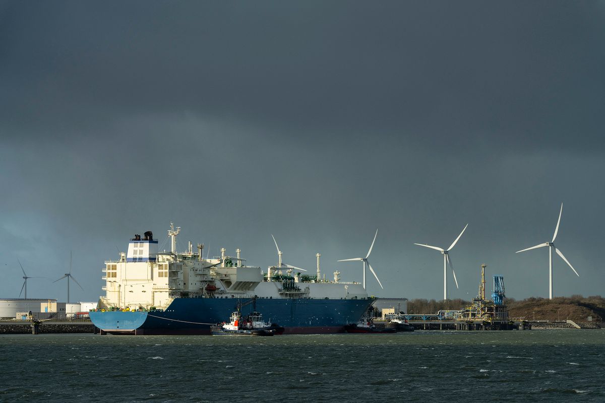 LNG
Netherlands, Rotterdam, Liquefied Natural Gas (LNG) tanker at dock (Photo by Mischa Keijser / Image Source / Image Source via AFP)