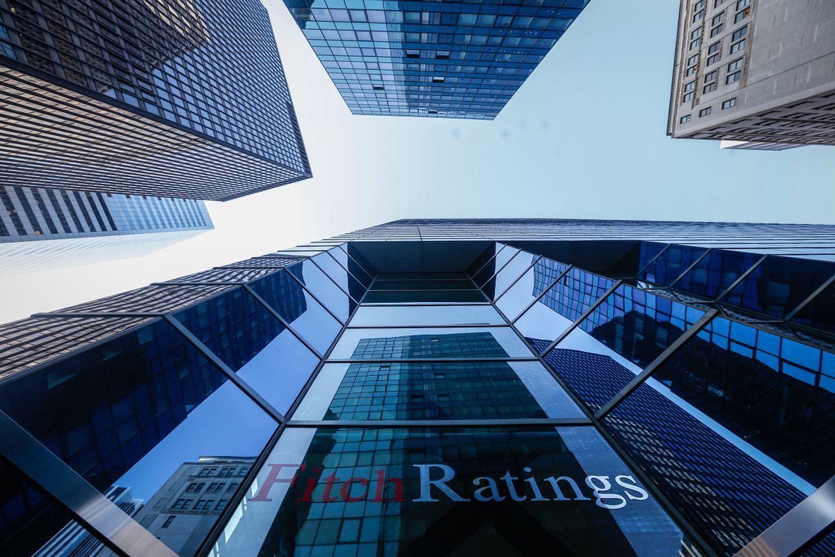 U.S. stock indexes close higher, NEW YORK, UNITED STATES - APRIL 6: Fitch Ratings, leading international credit rating institution, in New York, on April 6, 2015. U.S. stocks closed higher, led by gains in energy shares as the price of crude oil surged. Cem Ozdel / Anadolu Agency (Photo by CEM OZDEL / ANADOLU AGENCY / Anadolu Agency via AFP)