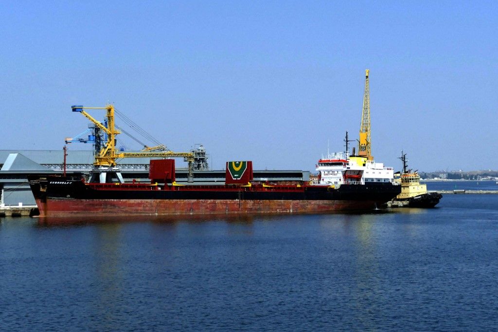 Another vessel with agricultural products prepares to leave port of Odessa