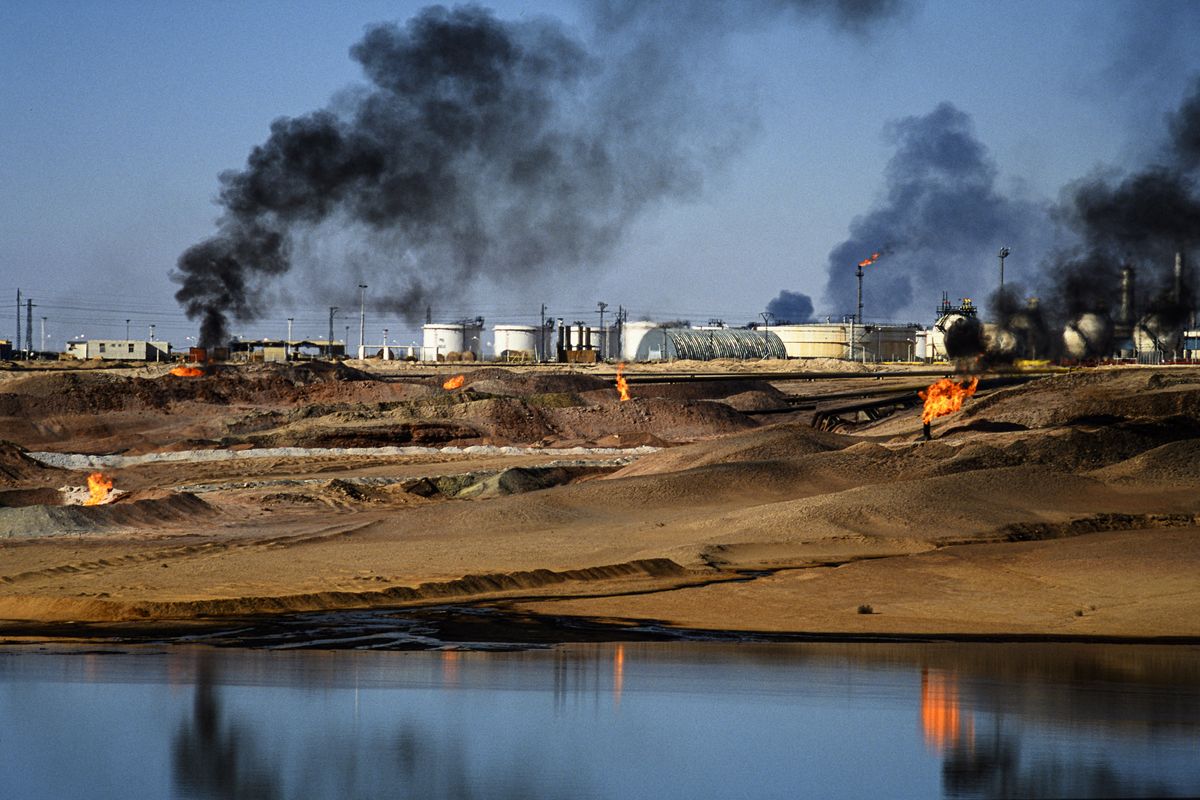 Algeria. Province of Ouargla: Sonatrach plant (Algerian oil and gas company) in the Algerian Sahara. Site of Hassi Messaoud, southern industrial complex (oil). Sonatrach is the first company in Africa
