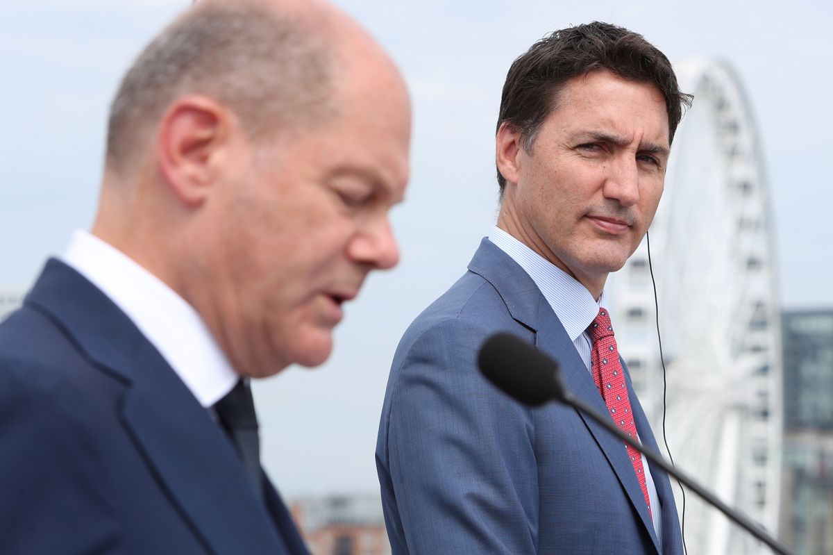 Prime Minister Justin Trudeau Holds Bilateral Meeting With German Chancellor Olaf Scholz