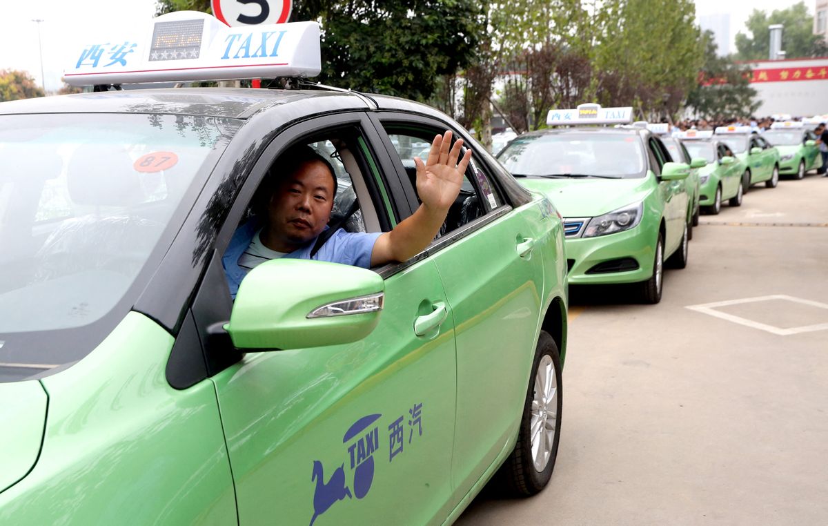 Electric taxis contribute to a cleaner future in Xi'an