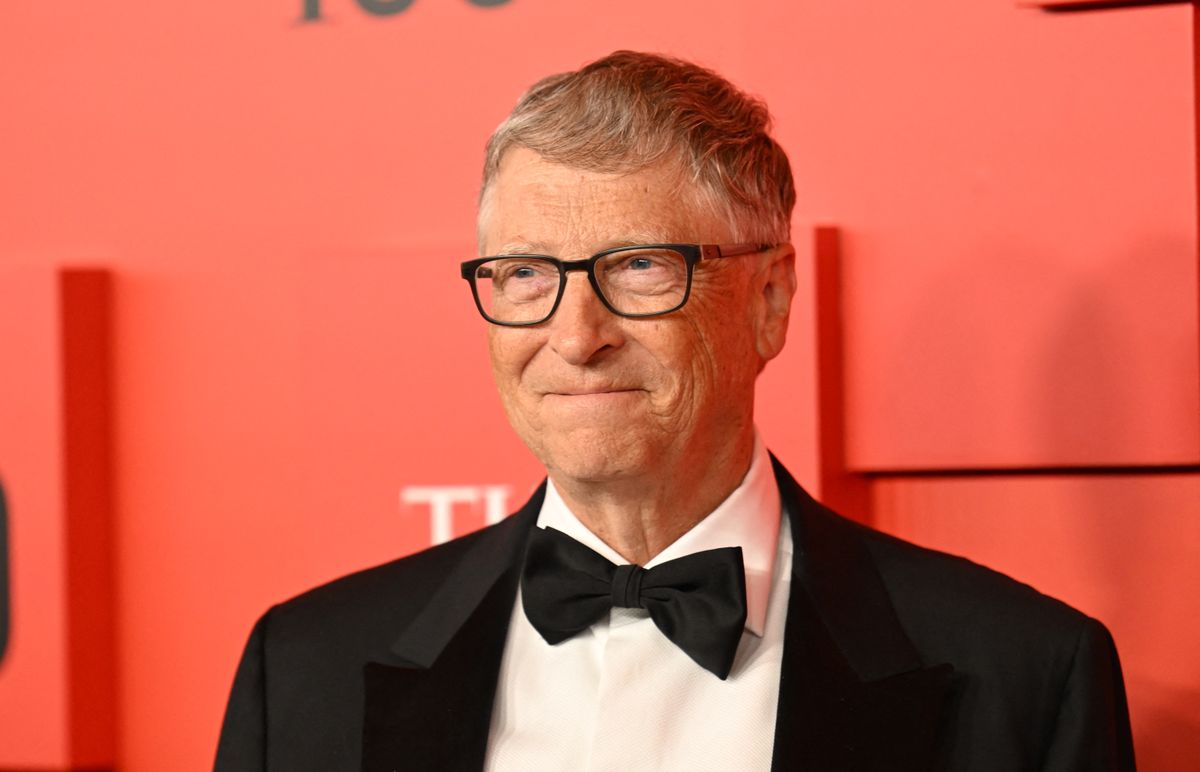US businessman Bill Gates arrives for TIME 100 Gala at Lincoln Center in New York, June 8, 2022. (Photo by ANGELA WEISS / AFP)