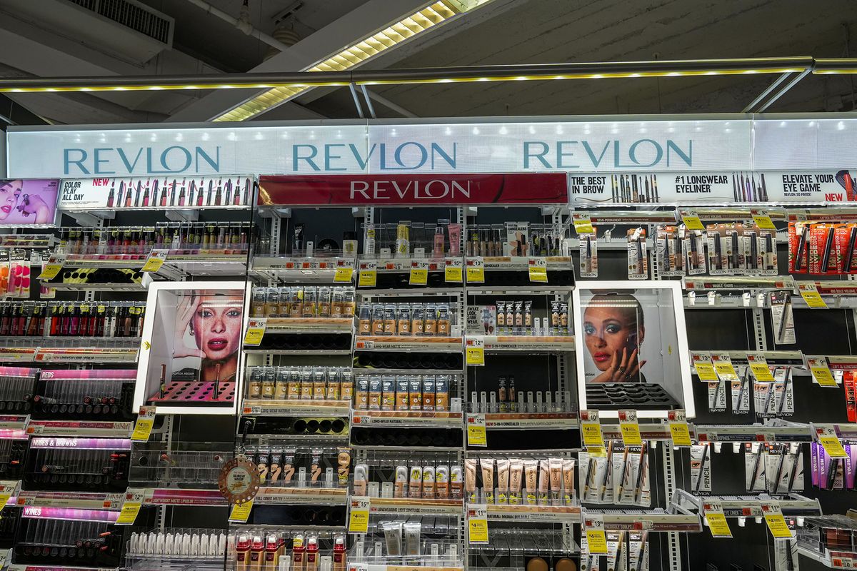 View of Revlon products at a Duane Reade Store in New York City on June 10, 2022.(Bloomberg) -- Revlon Inc. plunged 53%, the biggest one-day drop on record, after distressed debt news outlet Reorg reported that the cosmetics empire is preparing to file for bankruptcy. (Photo by John Nacion/NurPhoto) (Photo by John Nacion / NurPhoto / NurPhoto via AFP)