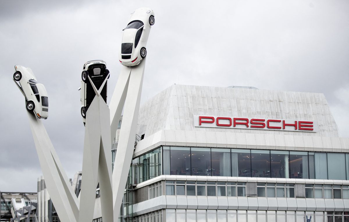 22 February 2022, Stuttgart: Headquarters of the German automaker Porsche in Stuttgart-Zuffenhausen. Volkswagen is studying, together with the Porsche SE holding company, controlled by the Porsche and Piëch families, the flotation of the sports car manufacturer, the most profitable subsidiary of the German automotive group. 