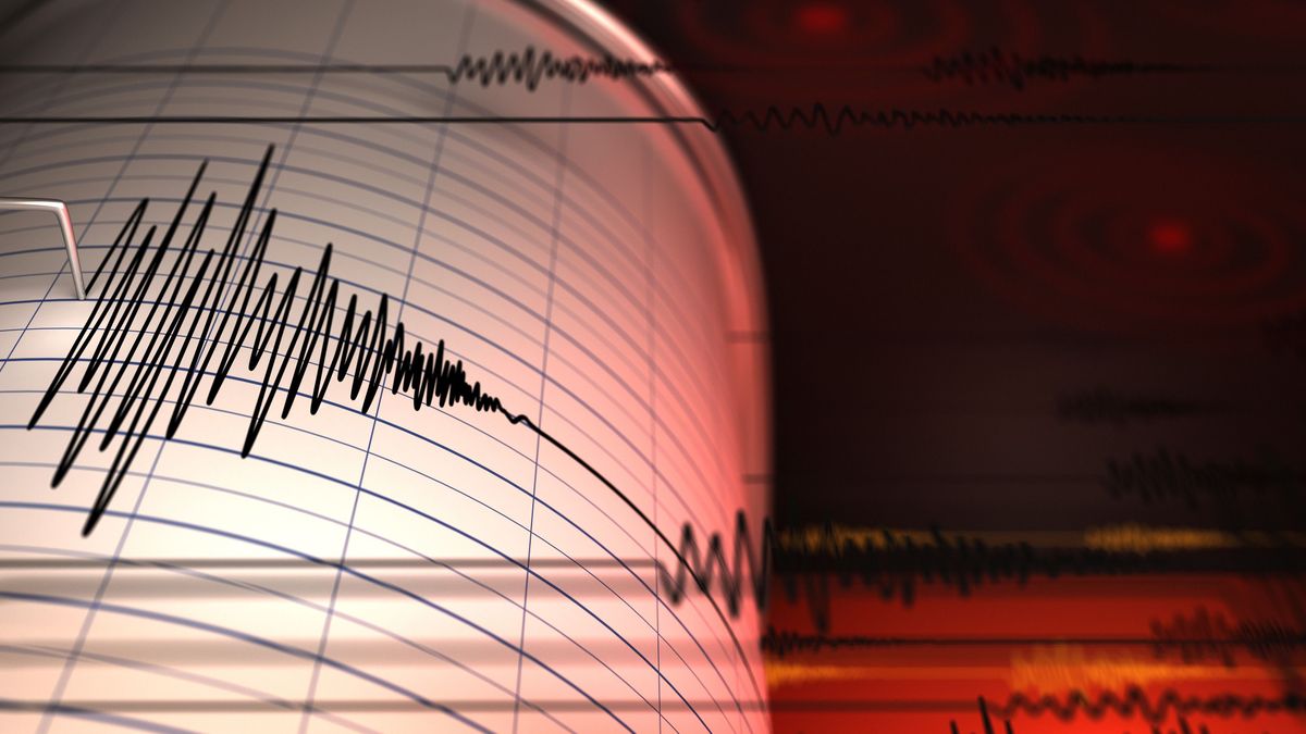 Seismograph, Seismograph and Earthquake - 3D Rendering