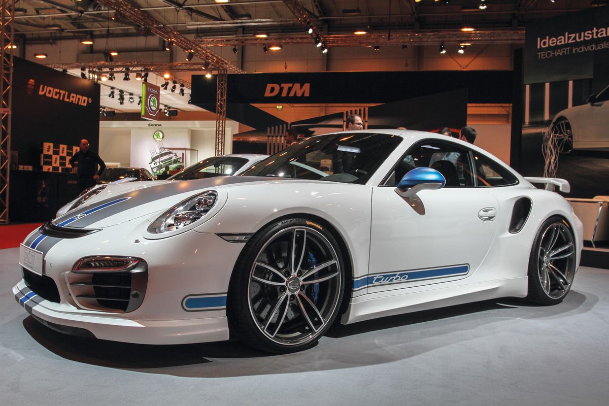 Germany - 2013 Essen Motor Show Presentation of the new TechArt Porsche 911 Turbo Coupe at the 2013 Essen Motor Show in Germany, November 29th, 2013. (Photo by Gerlach Delissen/Corbis via Getty Images)