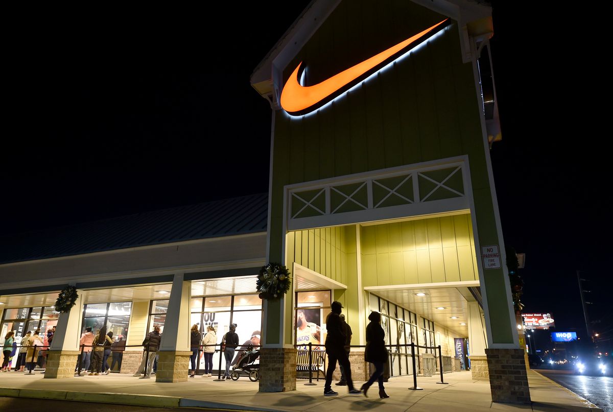 A Nike logo seen at one of their stores