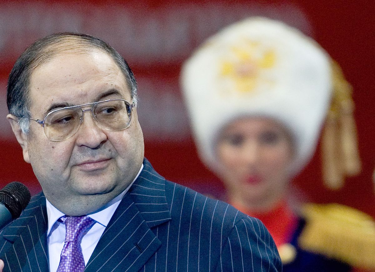 Moscow Sabre Grand Prix International Tournament, MOSCOW, RUSSIA - FEBRUARY 13:  Russian oligarch and President of the International Fencing Federation, Alisher Usmanov looks on during the opening ceremony of the Moscow Sabre Grand Prix international tournament at the Druzhba Stadium on February 13, 2009 in Moscow, Russia. The billionaire who is worth in excess of GBP 6 billion from mining and investment is also a shareholder in Arsenal Football Club. (Photo by Dmitry Korotayev/Epsilon/Getty Images)