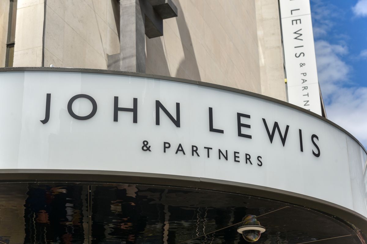 A sign on the Oxford Street branch of John Lewis, as the, LONDON, UNITED KINGDOM - 2020/07/02: A sign on the Oxford Street branch of John Lewis, as the Partnership is poised to: cut jobs, axe the annual bonus, close one of its London headquarters and permanently shutter some stores in response to the coronavirus crisis. (Photo by Dave Rushen/SOPA Images/LightRocket via Getty Images)