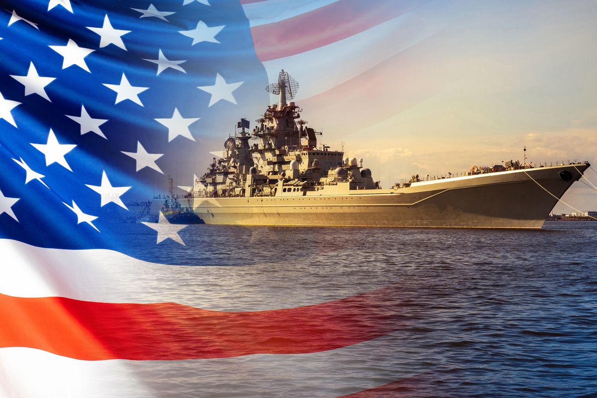 The,Navy,Of,The,United,States,Of,America.,Warship,On