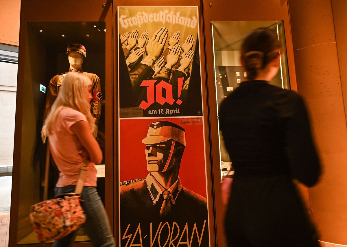 Visitors inside the Museum of the Second World War in Gdansk, a two days ahead of the 83rd anniversary of the WWII beginning.On Tuesday, August 30, 2022, in Gdansk, Poland. (Photo by Artur Widak/NurPhoto) (Photo by Artur Widak / NurPhoto / NurPhoto via AFP)