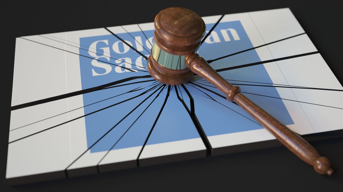 Logo,Of,Goldman,Sachs,Hit,By,Judge's,Gavel.,Court,Related